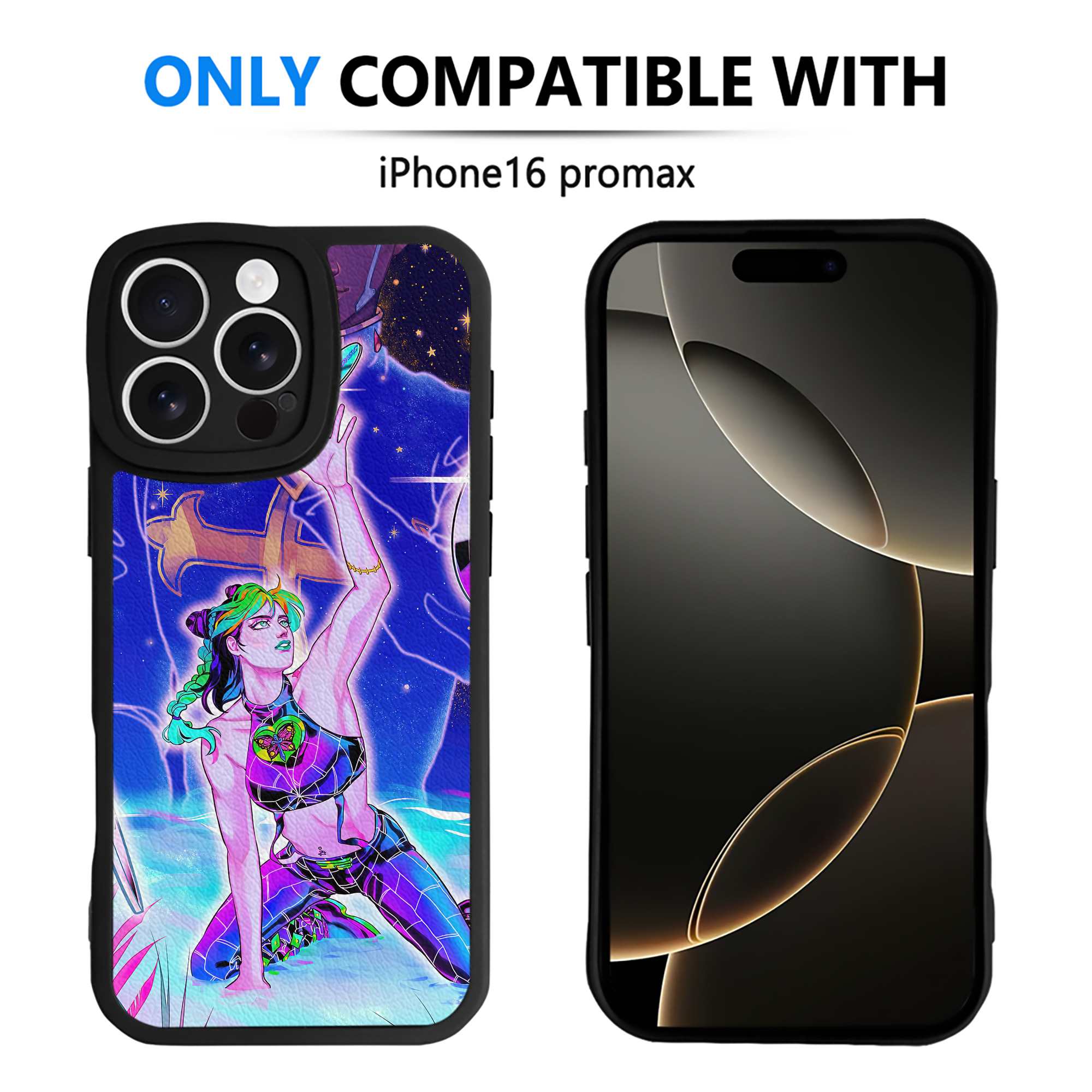 （画像用） ジョジョの奇妙な冒険 JoJo's Bizarre Adventure 【iPhone 16シリーズ対応】シリコンスマホケース（レザー調） 材質：シリコン